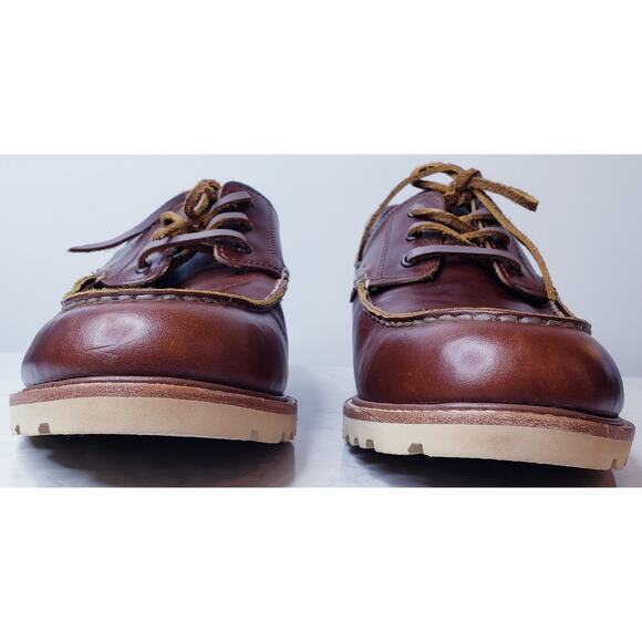 Huckberry RHODES Tahoe Boat Shoes Men's 10 Brown Leather Vibram Gumlite Sole EUC - Picture 8 of 15